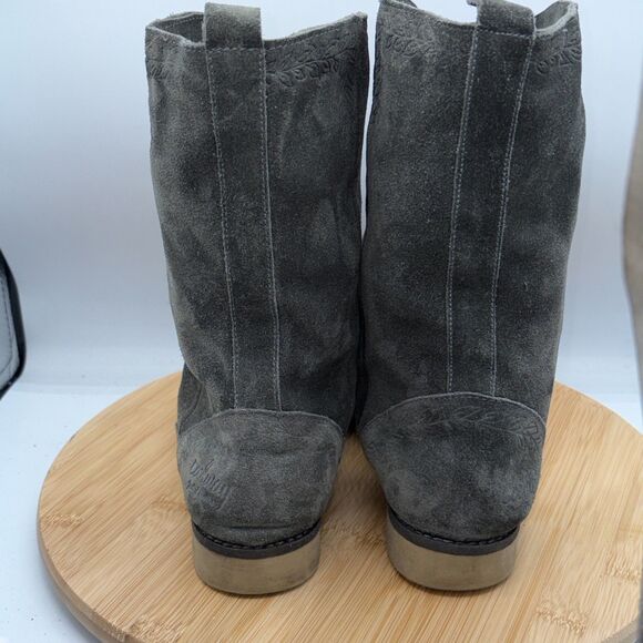 Coolway Green Suede Boho Western Boots Women's EU 37 US 6 embroidery pull on - Picture 6 of 10